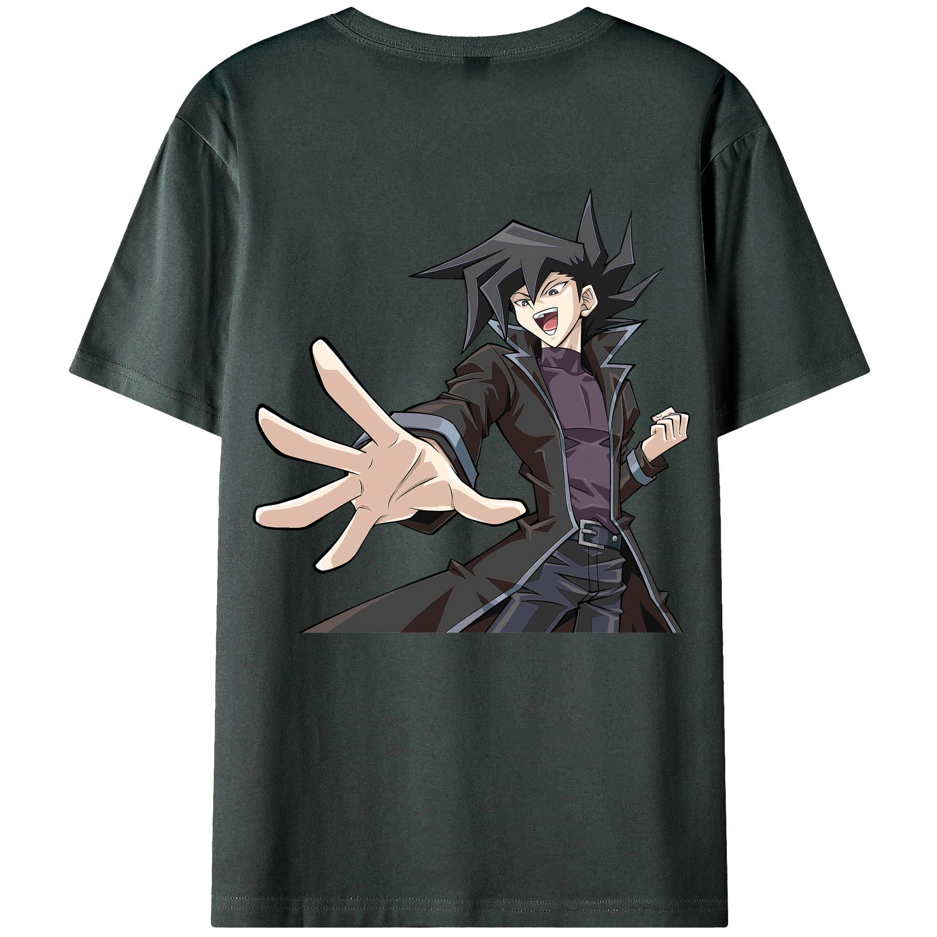（画像用） 遊☆戯☆王 Yu-Gi-Oh! 綿100％ メンズ半袖Tシャツ（バックプリント） 通気性